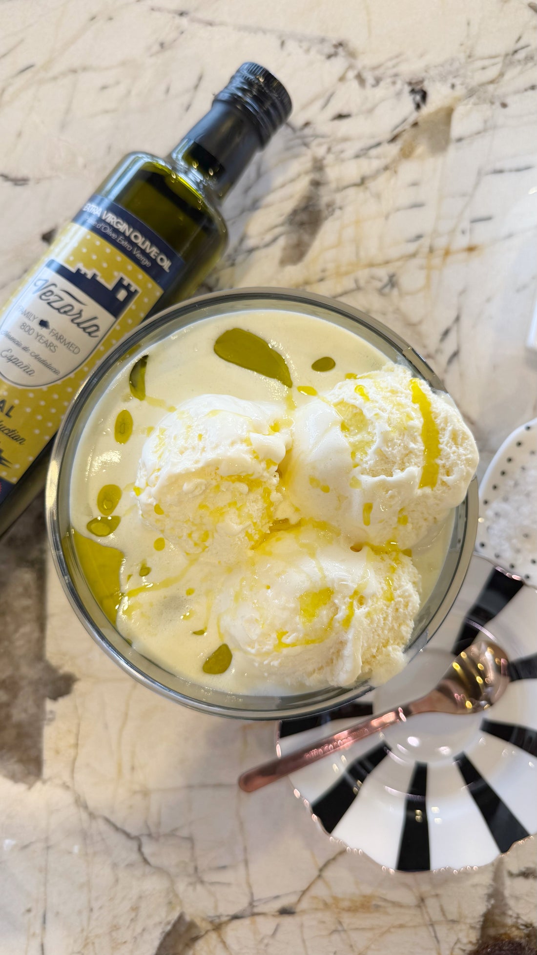 Vanilla Ice Cream with Royal EVOO and Sea Salt