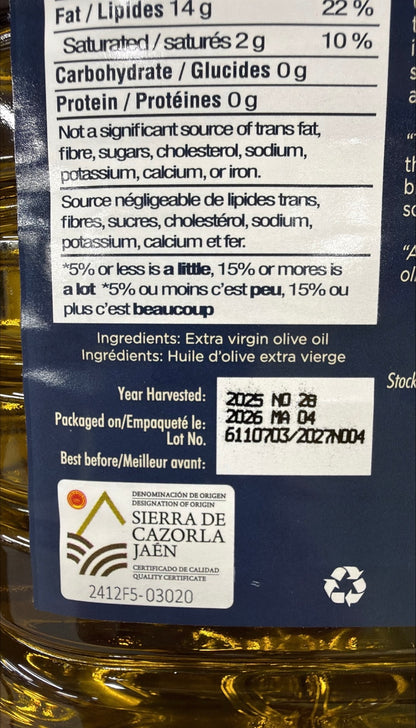 PICUAL TRADITIONAL EVOO. Harvest Dec. 2025 5L.