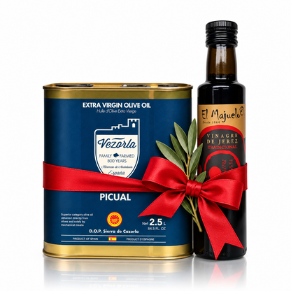 PICUAL EVOO Dec 2025. 2.5L + Sherry Vinegar Gift Set. USD