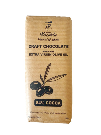 84% COCOA, 90g. Craft dark chocolate made with Picual spanish olive oil. Available in CA 🇨🇦  & US 🇺🇸 .