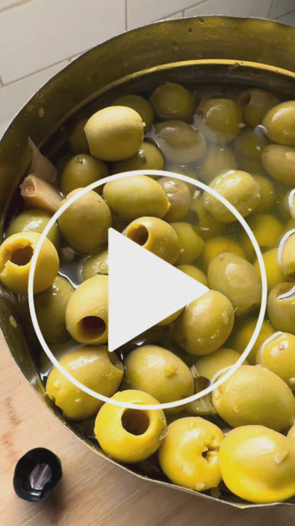Andalusian green olives in brine CHUPADEDOS pitted. 4.3kg.
