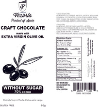 Pre-order WITHOUT SUGAR, 90g. Craft dark chocolate made with Picual spanish olive oil. Available in CA 🇨🇦  & US 🇺🇸 . </b> </b>  <B></b>